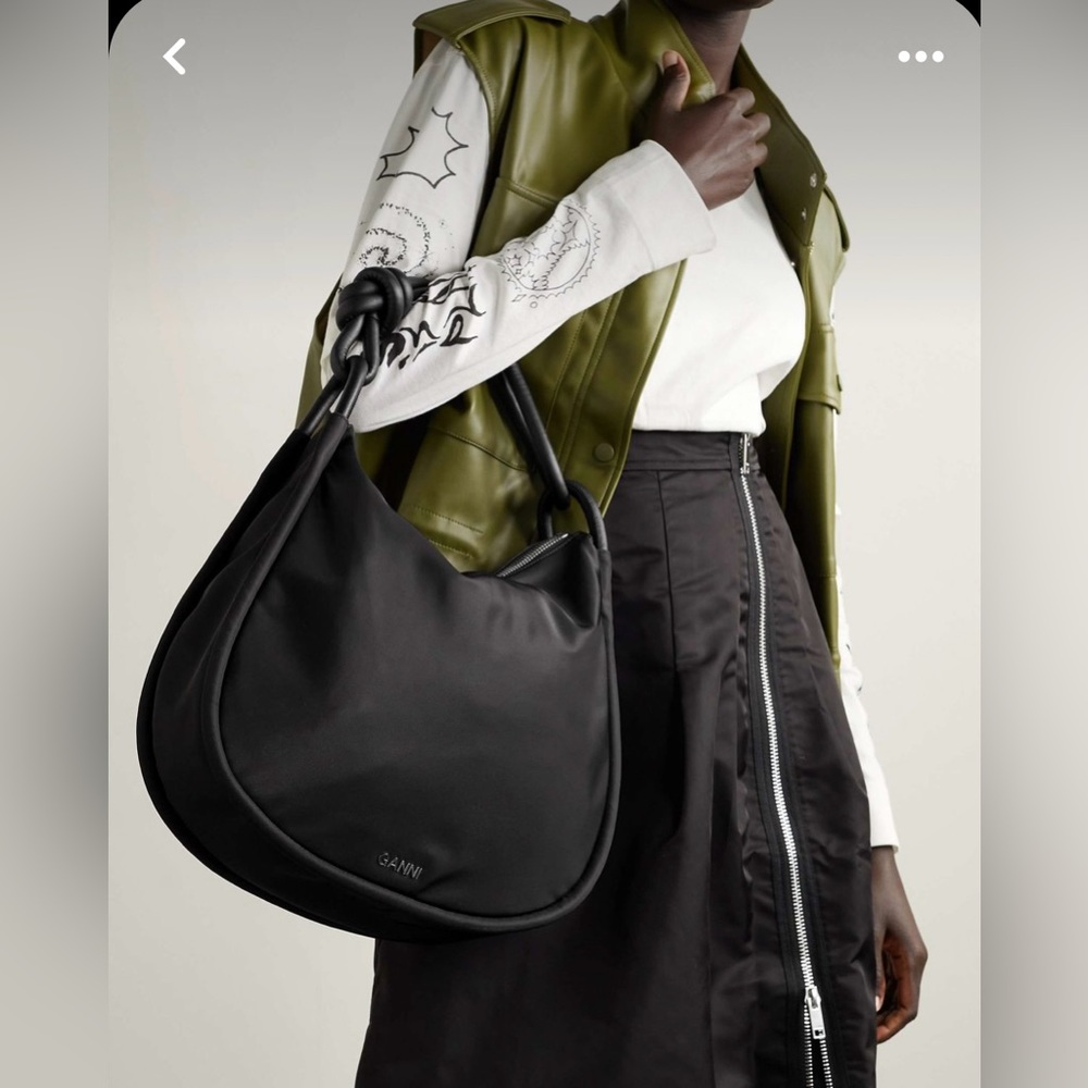 Ganni ‘Knot Bag’ - Large size in Black